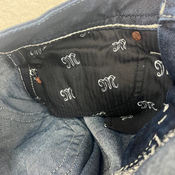 Miss Me Chloe Boot Dark Wash Jeans Sz 29 Altered Cropped to 23" Inseam Capri - Picture 11 of 11